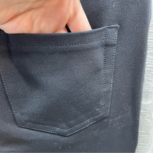 Point Zero Nicole Benisti Pants Womens 27 Black Moto Faux Leather Panel - Picture 7 of 14